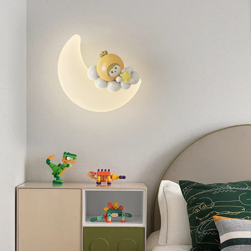 Selene Glow Moon Wall Lamp in Opulent Soft Ambient Light
