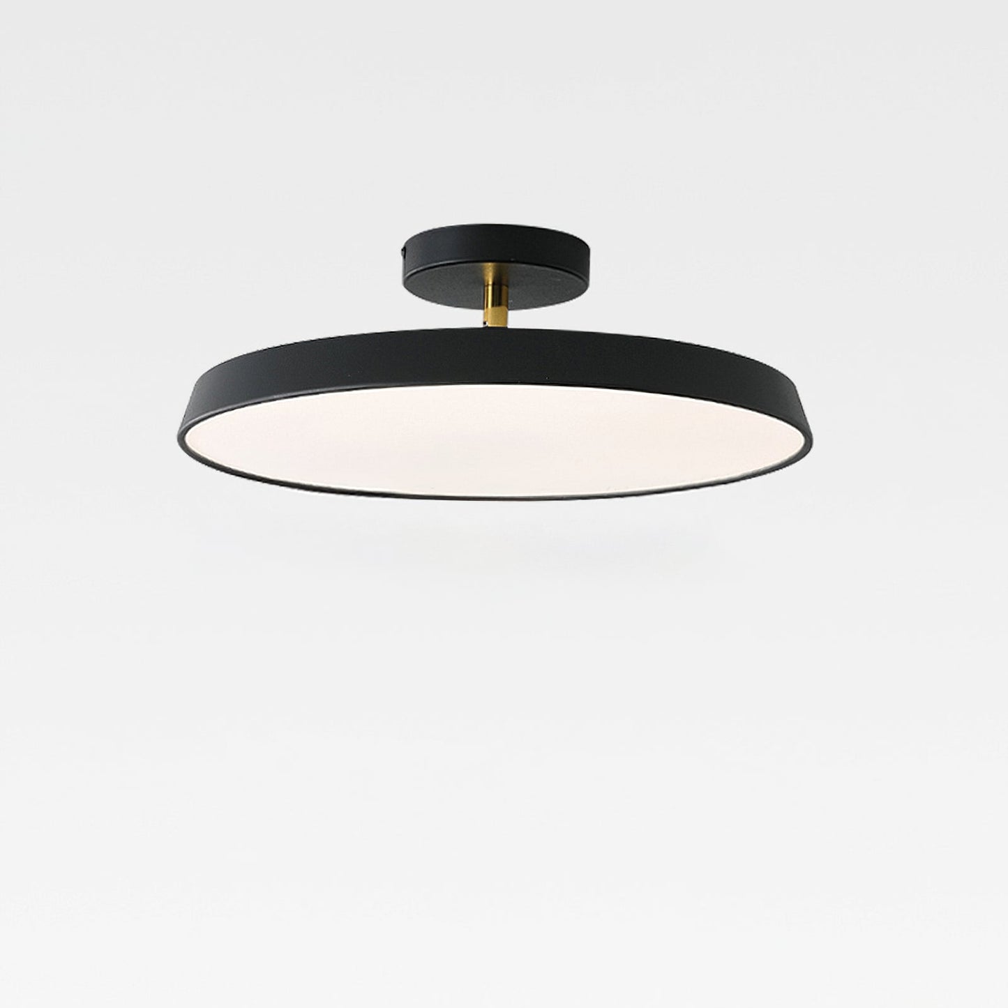 Lumenora | Round LED Ceiling Light In Brass And Navy Finish