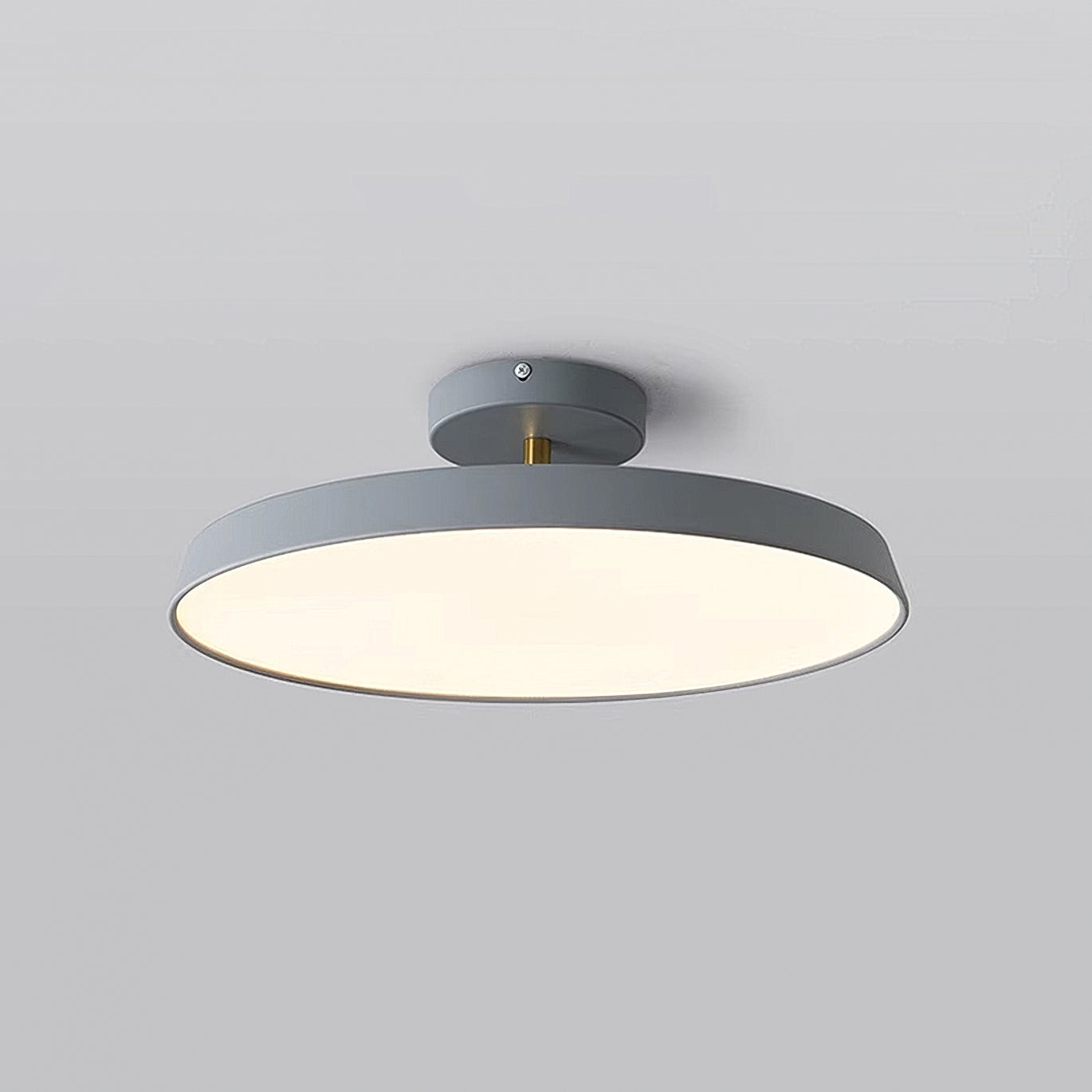 Lumenora | Round LED Ceiling Light In Brass And Navy Finish