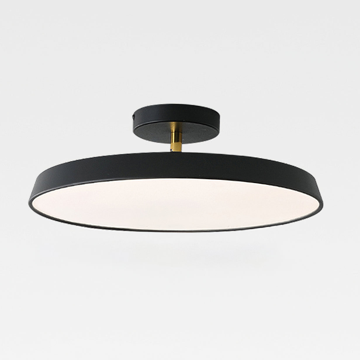 Lumenora | Round LED Ceiling Light In Brass And Navy Finish
