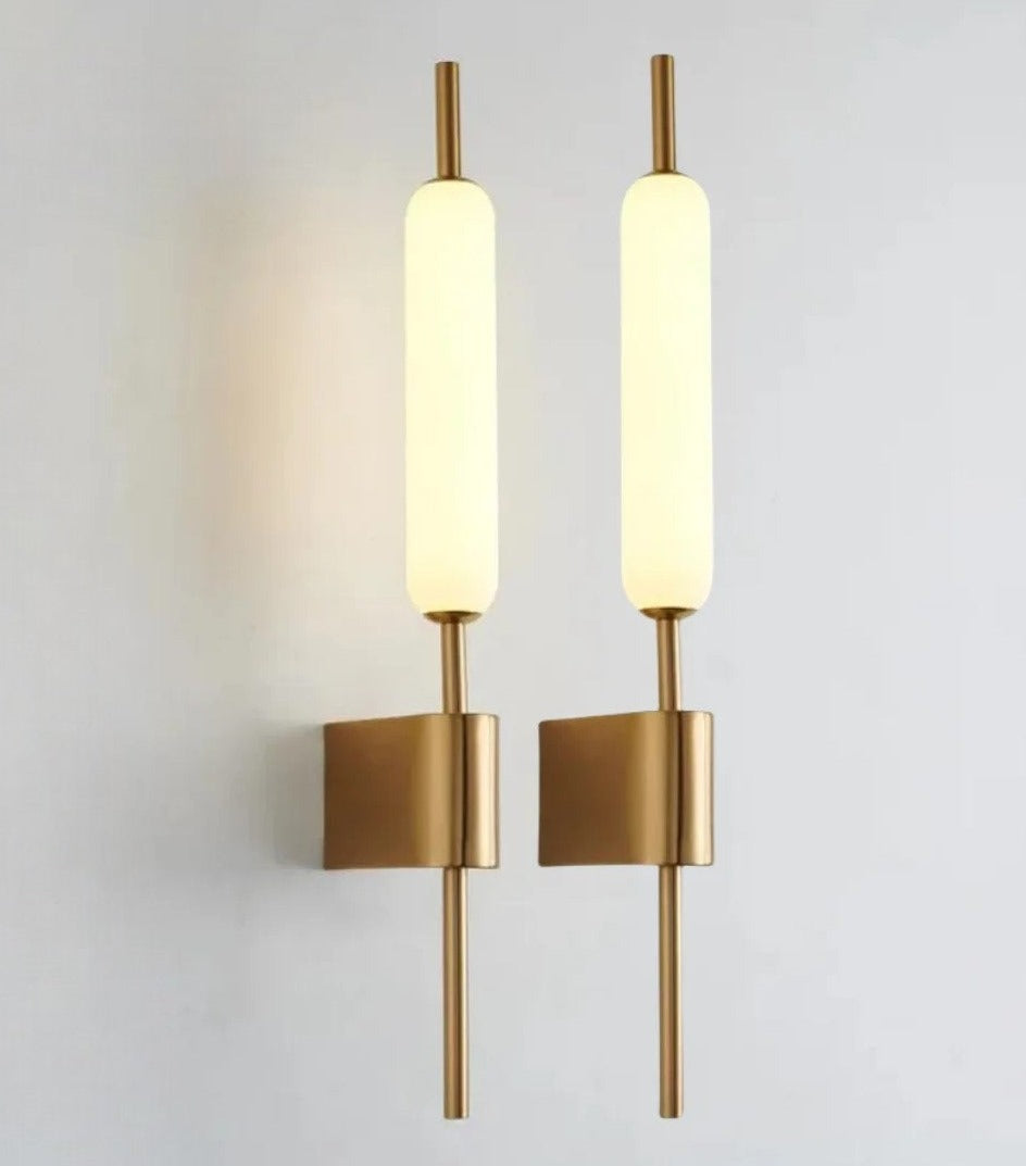 LumaVell Elegant Gold LED Wall Sconce for Living Room