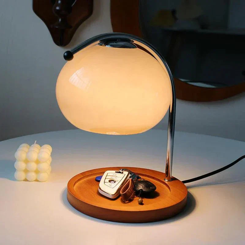 AuroraSphere Glass Mood Desk Lamp and Candle Warmer