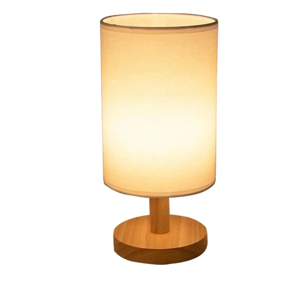Elowen Solid Wood Linen Table Lamp For Warm Ambiance