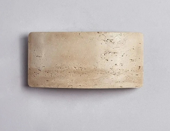 Lumenra | Contemporary Travertine And Glass Wall Light