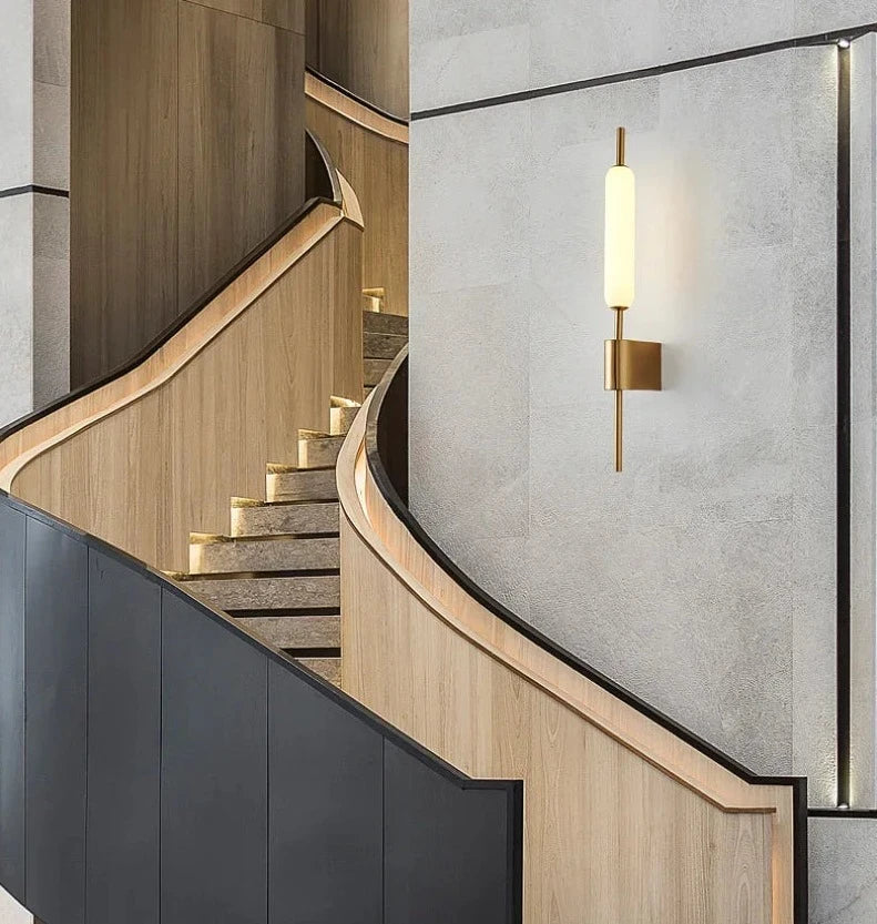 LumaVell Elegant Gold LED Wall Sconce for Living Room