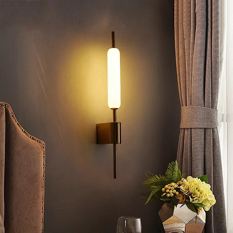 LumaVell Elegant Gold LED Wall Sconce for Living Room