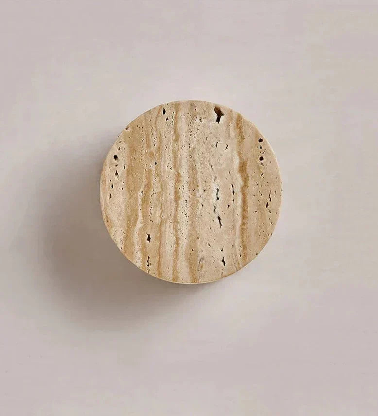 LumenVale Travertine Wall Sconce | Natural Marble Lighting