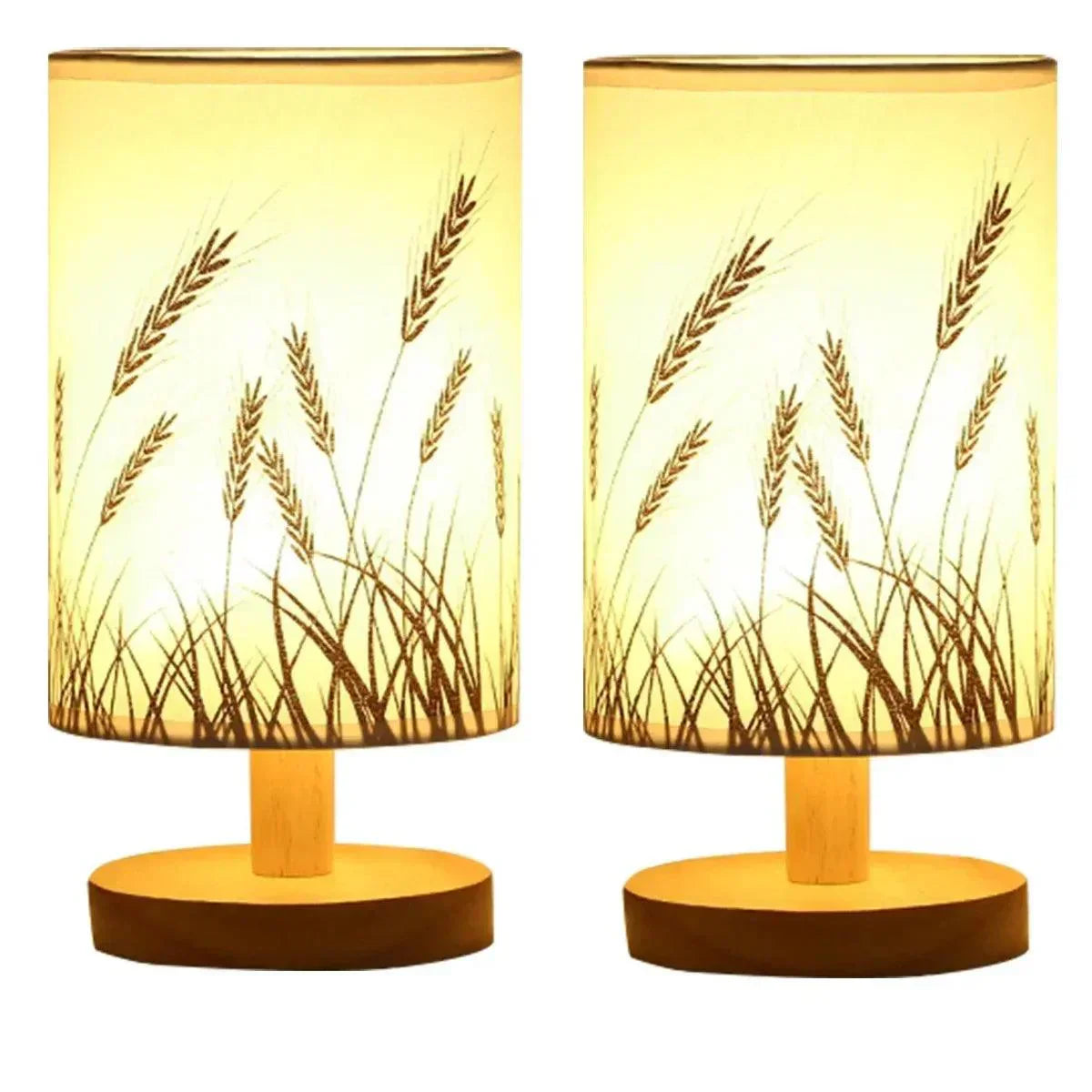 Elowen Solid Wood Linen Table Lamp For Warm Ambiance