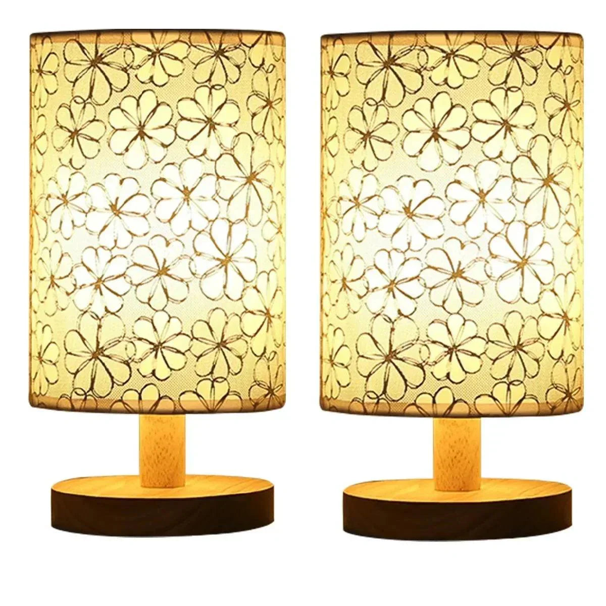 Elowen Solid Wood Linen Table Lamp For Warm Ambiance