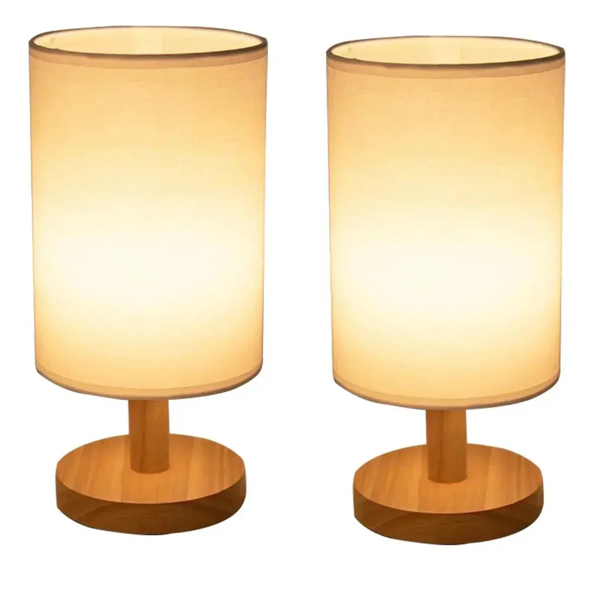 Elowen Solid Wood Linen Table Lamp For Warm Ambiance