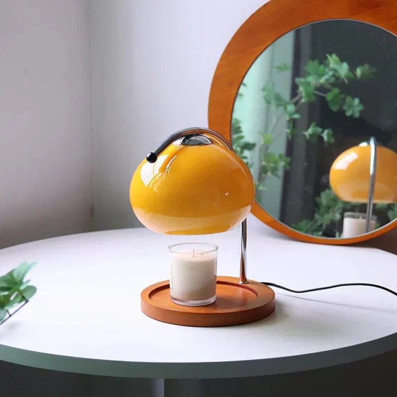 AuroraSphere Glass Mood Desk Lamp and Candle Warmer