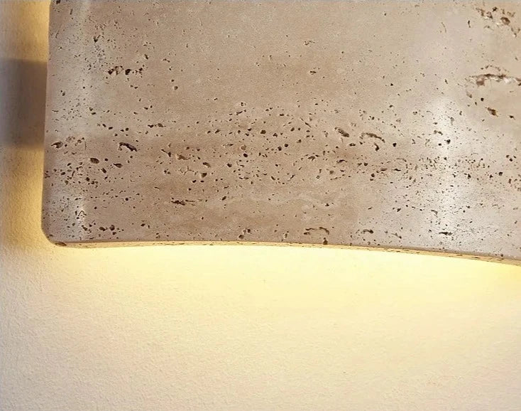 Lumenra | Contemporary Travertine And Glass Wall Light