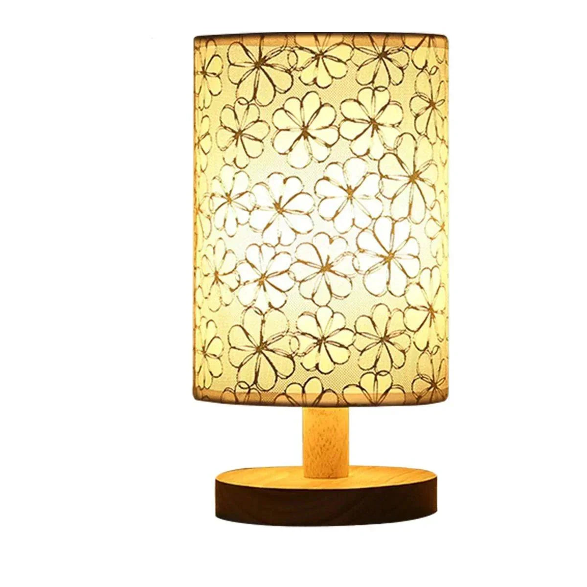 Elowen Solid Wood Linen Table Lamp For Warm Ambiance