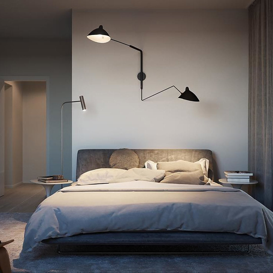 LumenaLuxe Dual-Arm Wall Lamp For Flexible Lighting