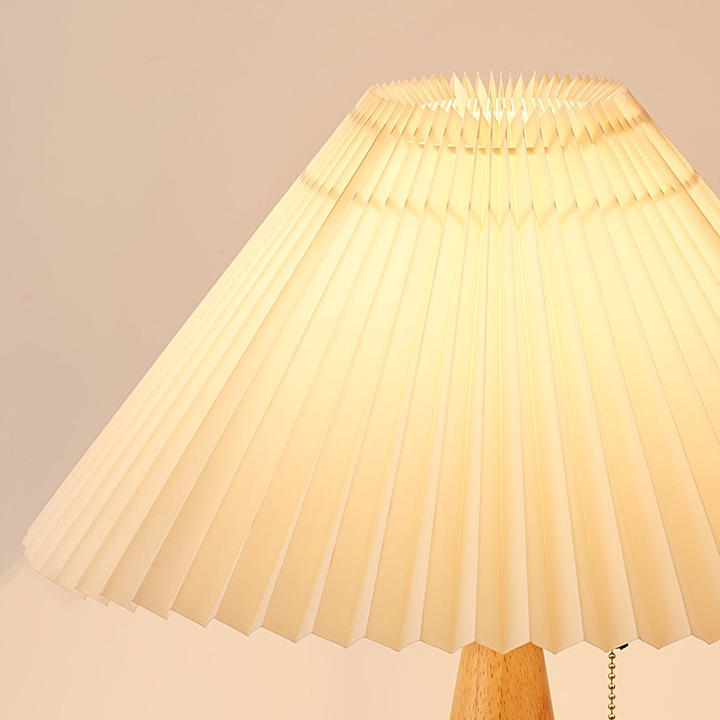 MarlowGlow | Elegant Wood & Metal Table Lamp, Beige Finish