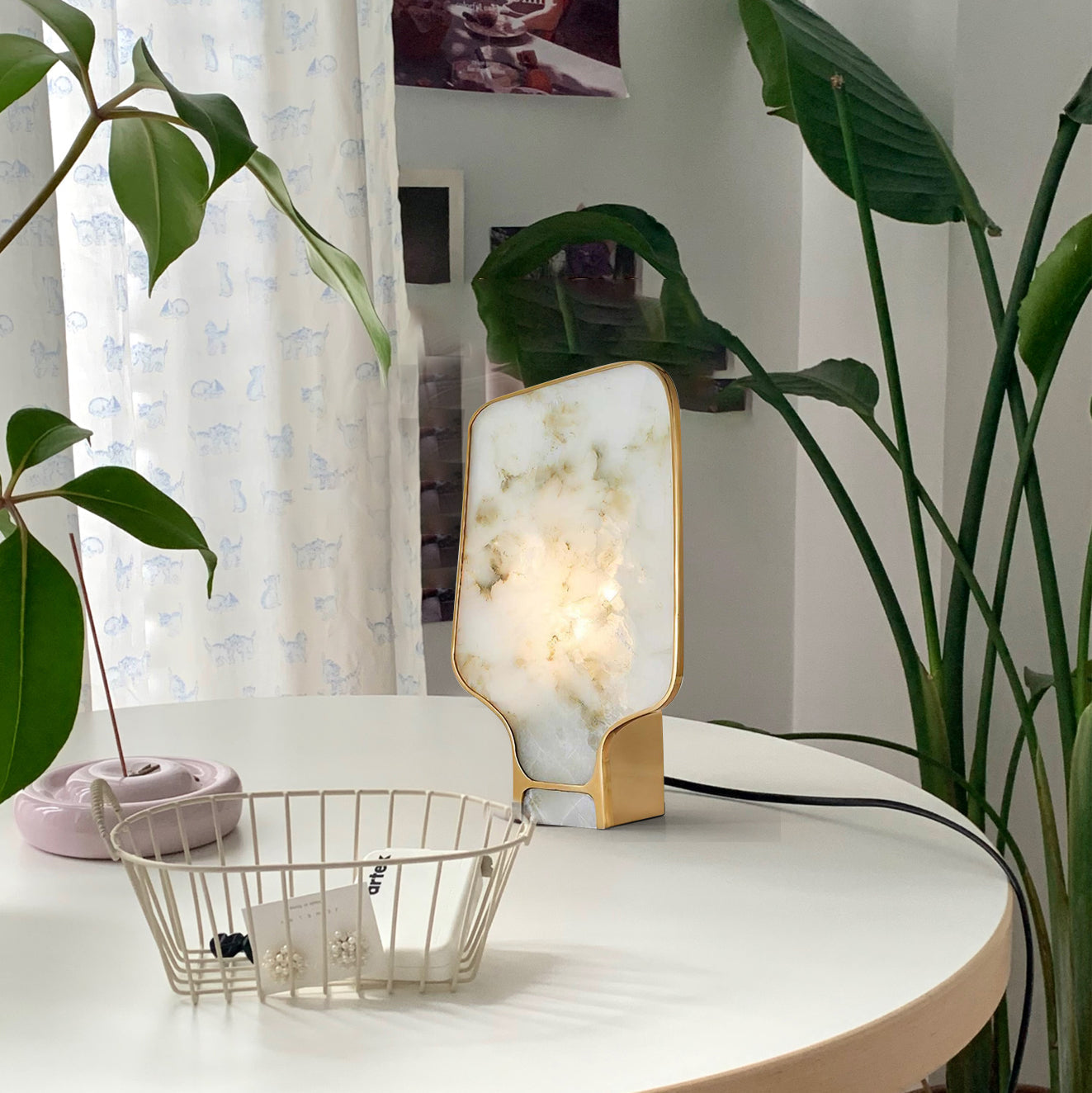 Marisol Alabaster Table Lamp Decorative Warm Ambient Glow