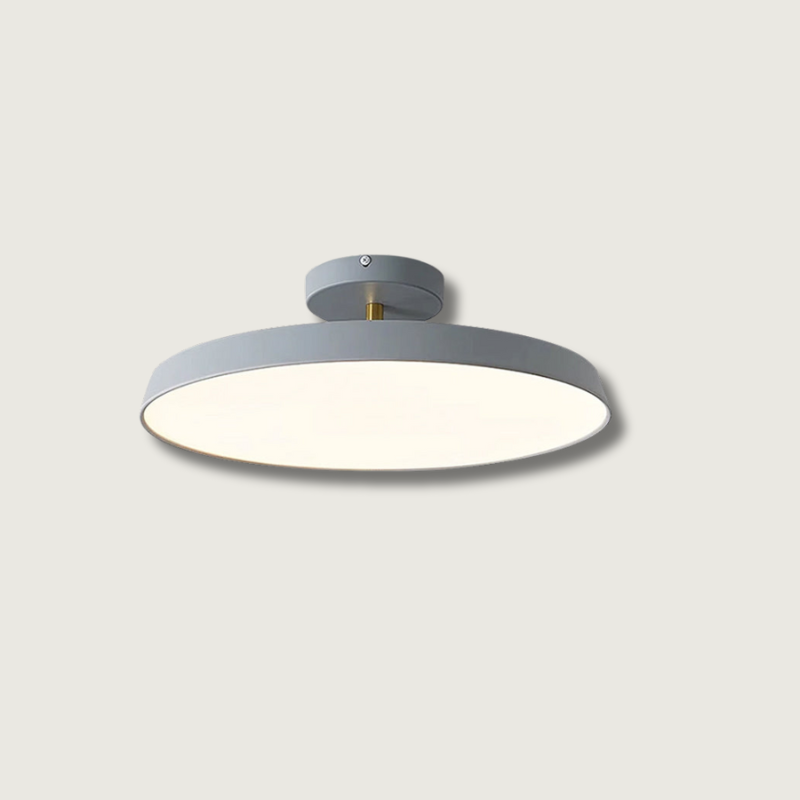 Lumenora | Round LED Ceiling Light In Brass And Navy Finish