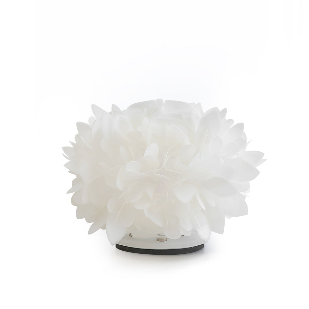 Sylva Petal Table Lamp With Floral Accent And Metal Frame