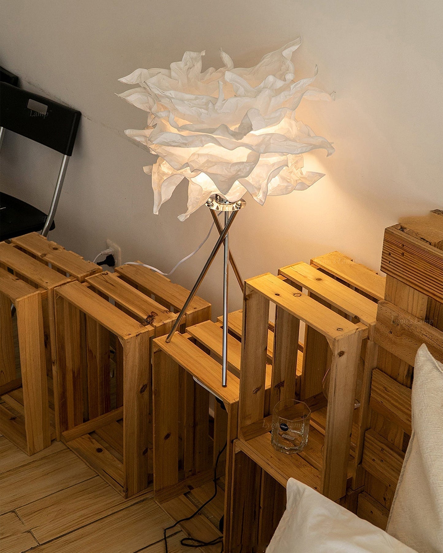 AeriaGlow | Cloud-Inspired Paper Art Table Lamp Soft Glow