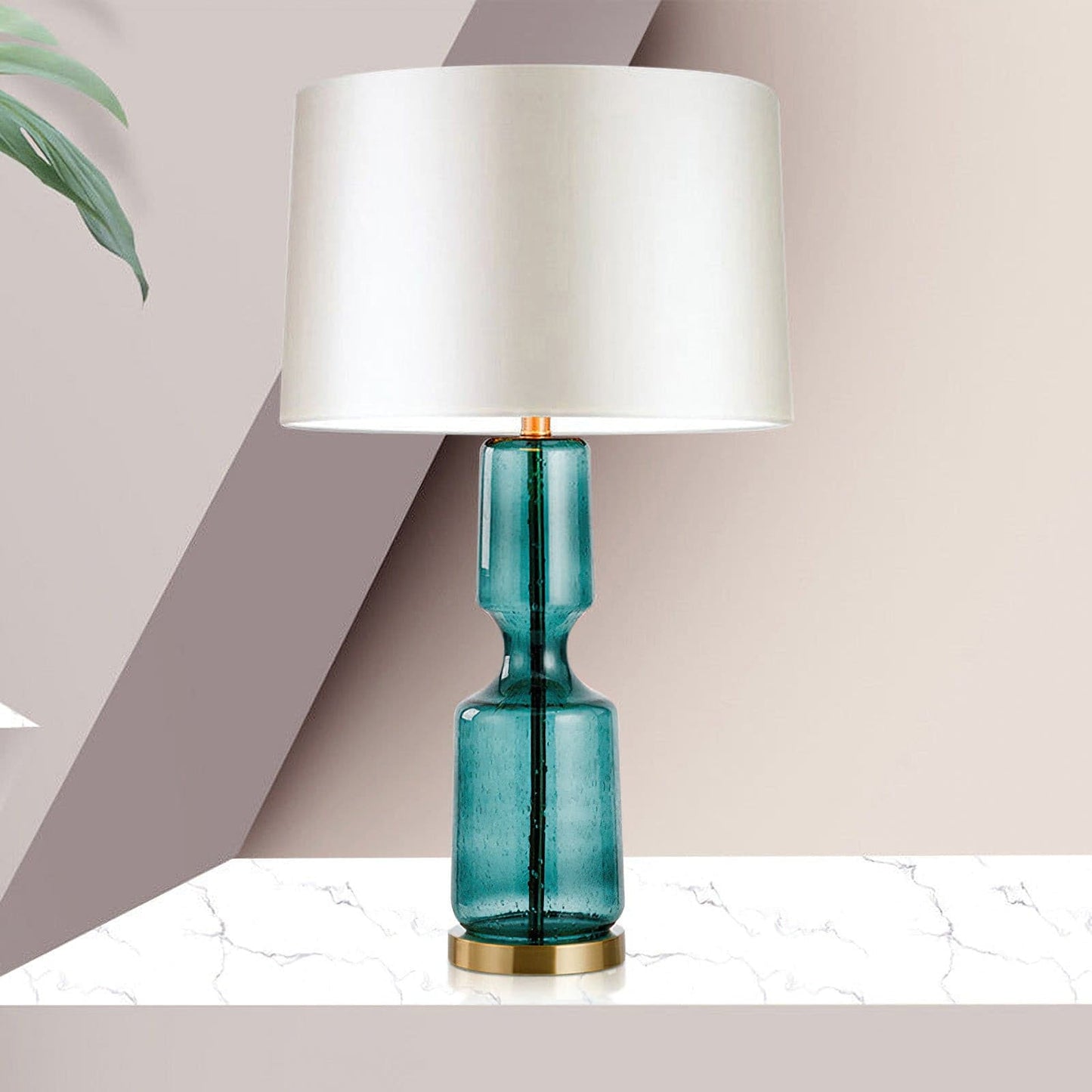 Aurelin Elegant Metal And Glass Table Lamp For Office