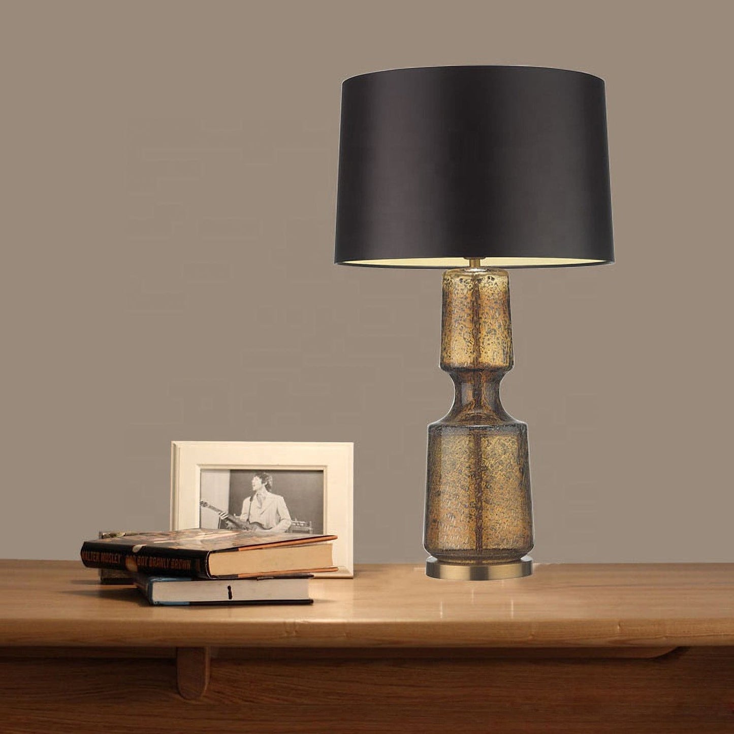 Aurelin Elegant Metal And Glass Table Lamp For Office
