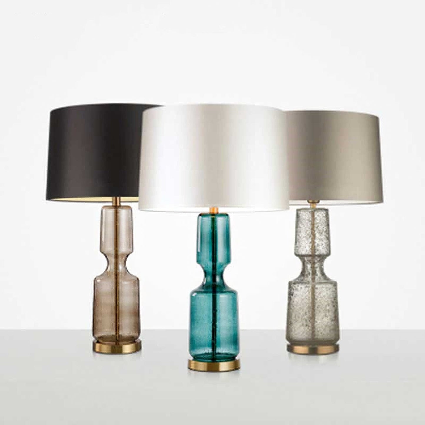 Aurelin Elegant Metal And Glass Table Lamp For Office