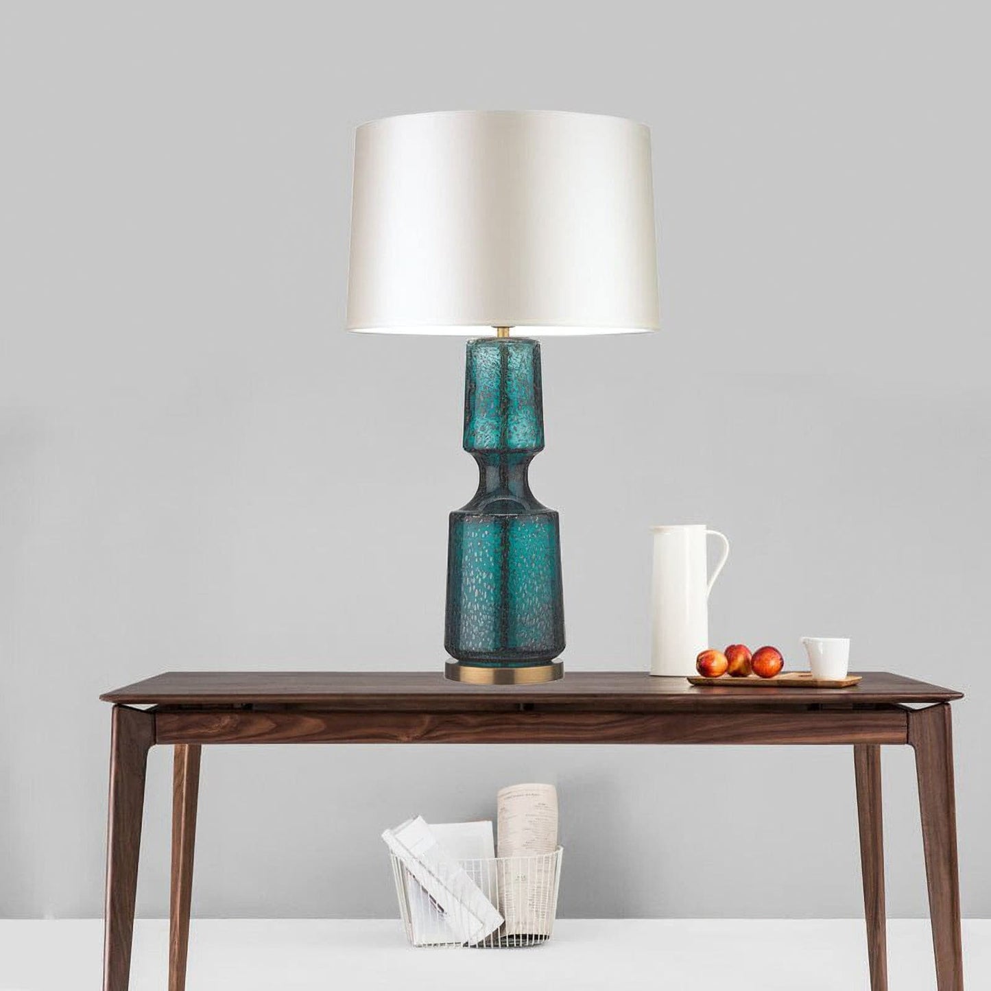 Aurelin Elegant Metal And Glass Table Lamp For Office