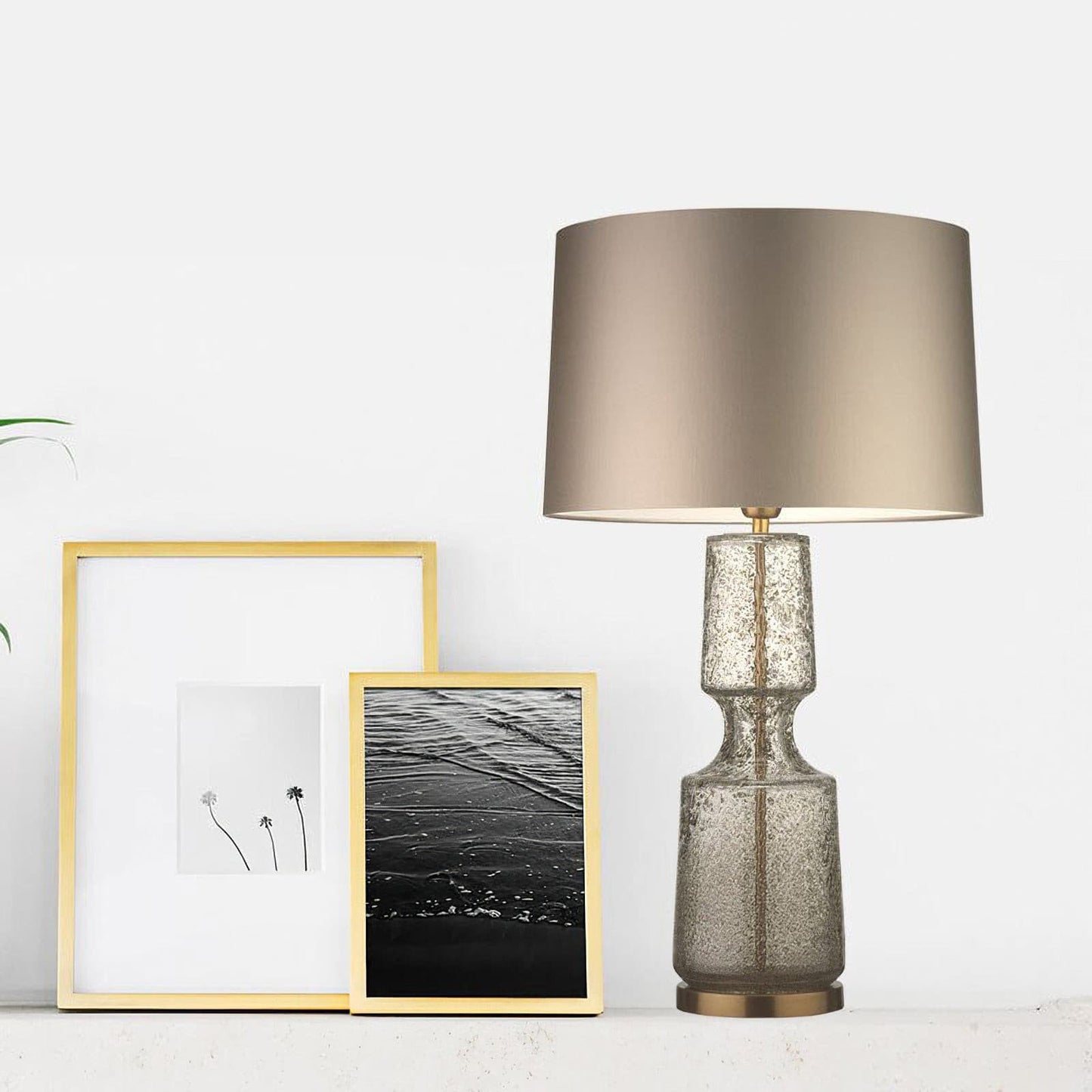 Aurelin Elegant Metal And Glass Table Lamp For Office