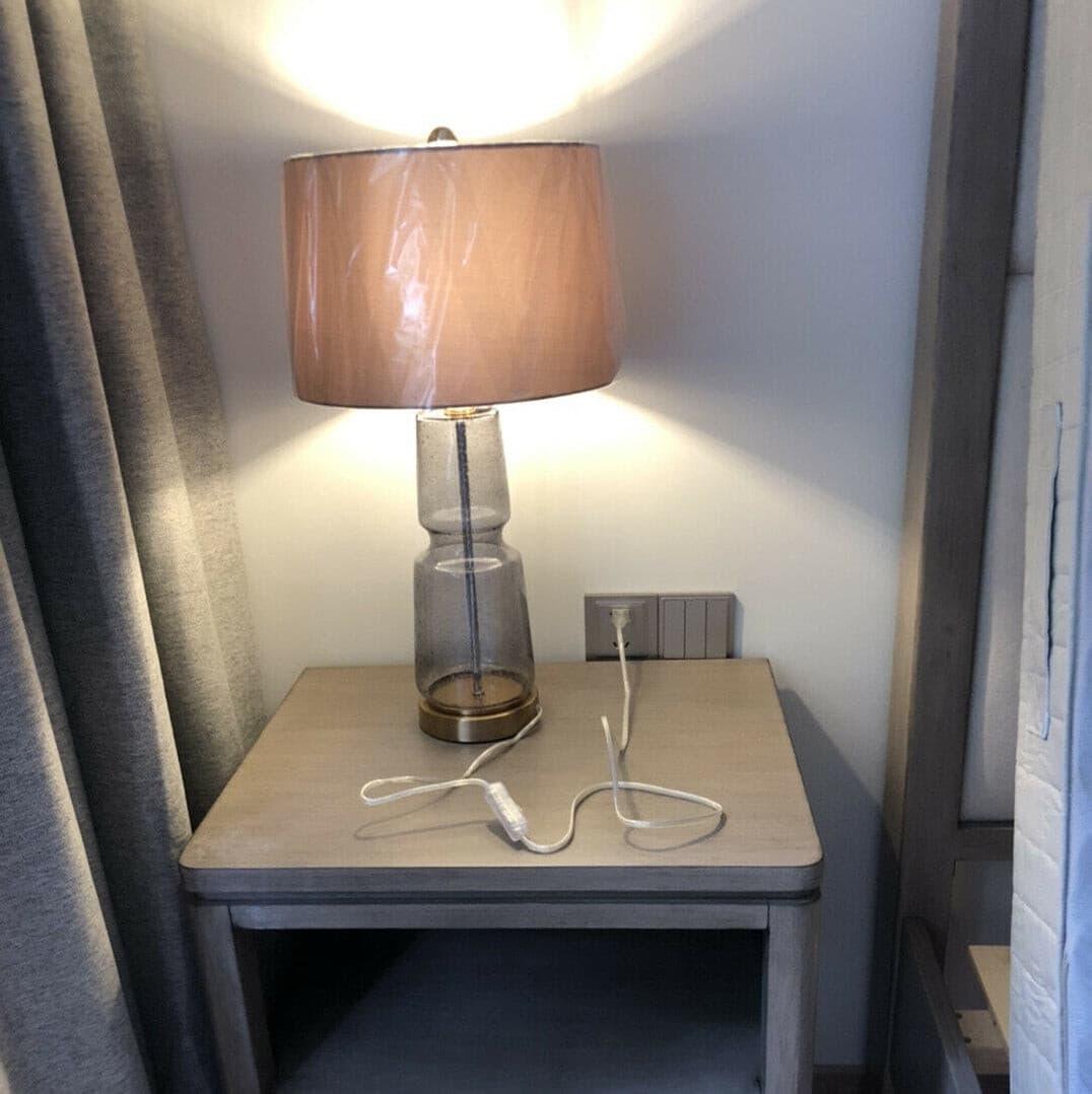 Aurelin Elegant Metal And Glass Table Lamp For Office