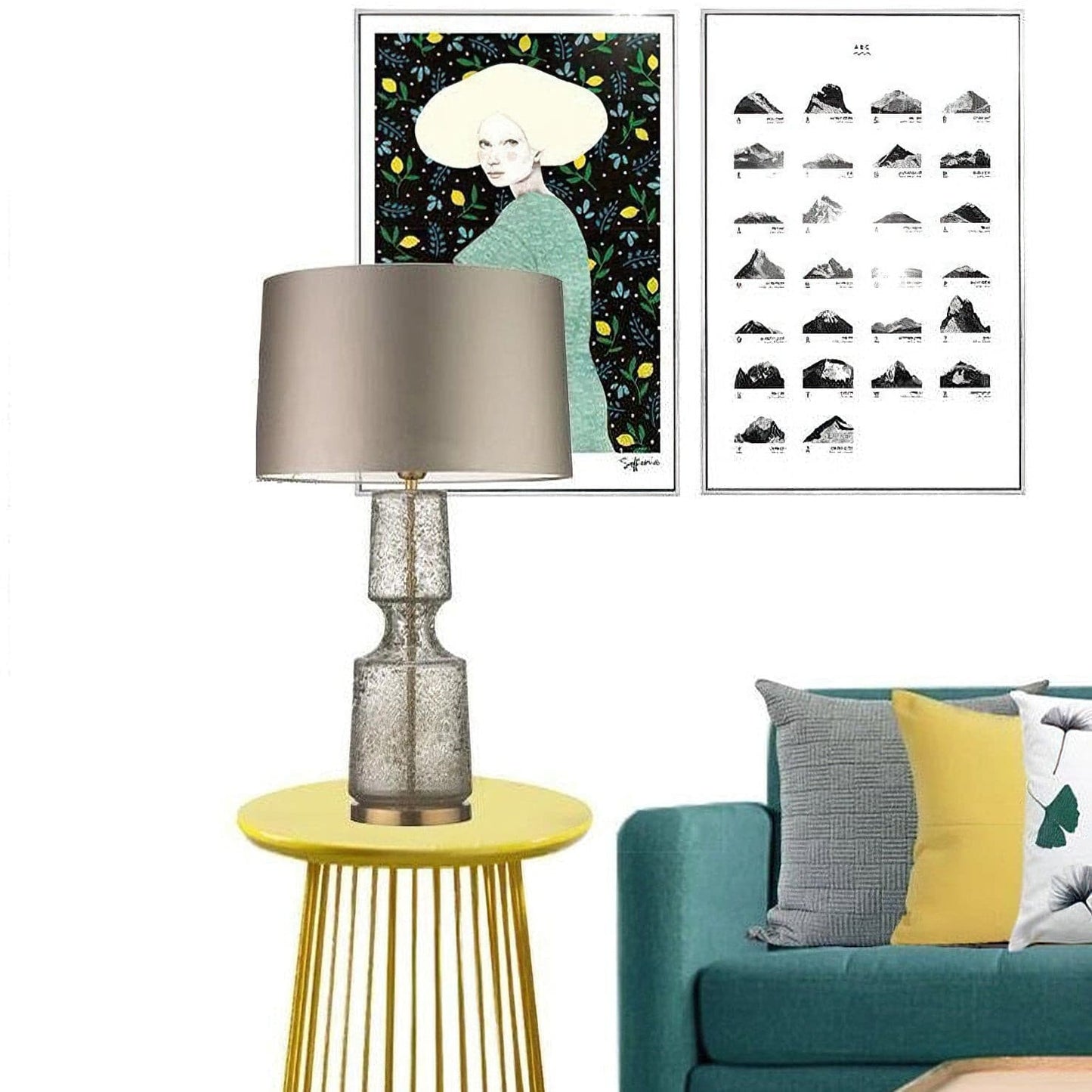 Aurelin Elegant Metal And Glass Table Lamp For Office