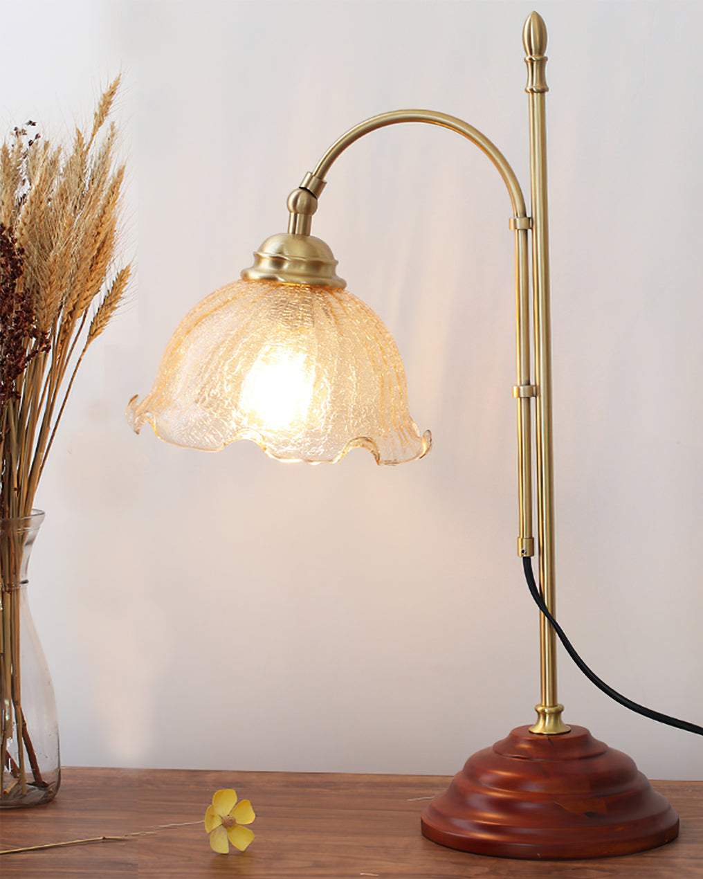 ThorneGlow | Textured Patina Table Lamp With Soft Glow