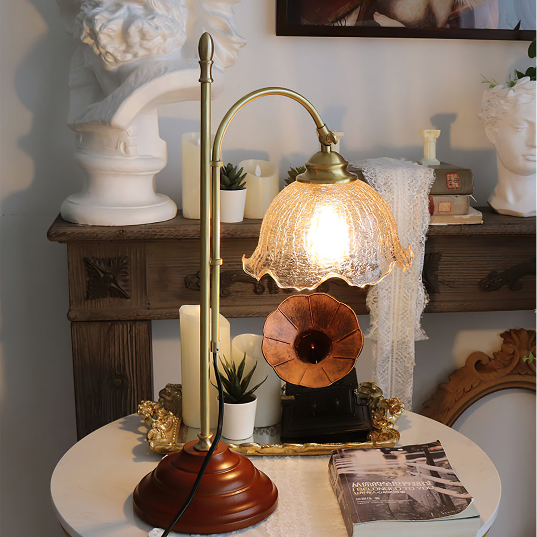 ThorneGlow | Textured Patina Table Lamp With Soft Glow