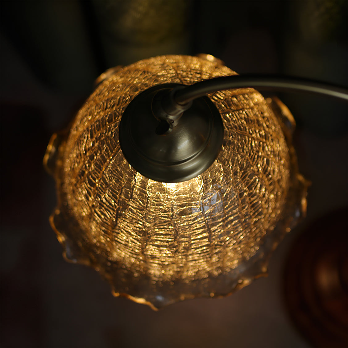 ThorneGlow | Textured Patina Table Lamp With Soft Glow