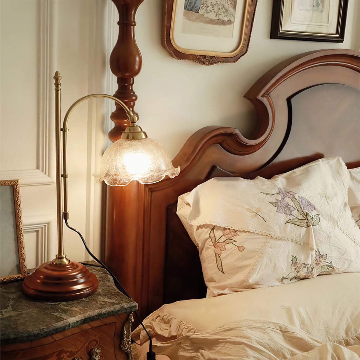 ThorneGlow | Textured Patina Table Lamp With Soft Glow