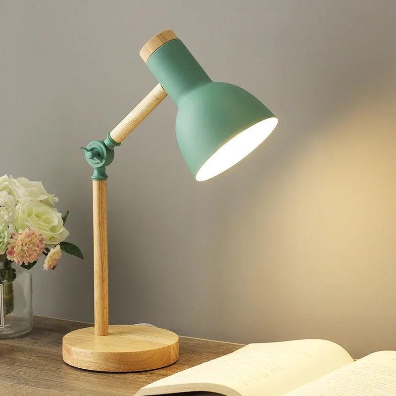 Nordela | Scandinavian Wood Table Lamp With Warm LED