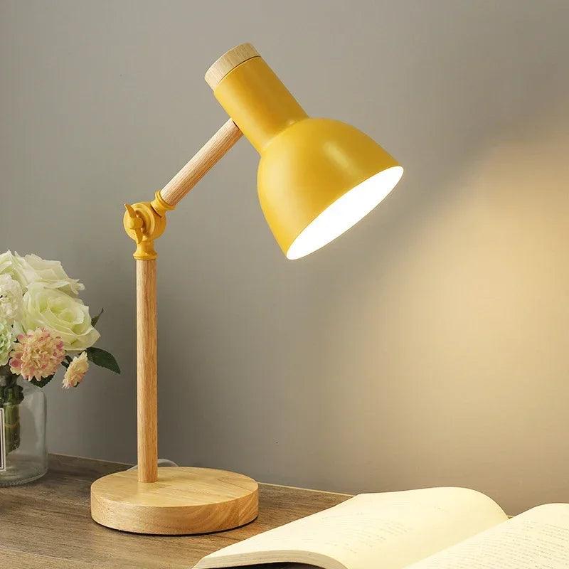 Nordela | Scandinavian Wood Table Lamp With Warm LED