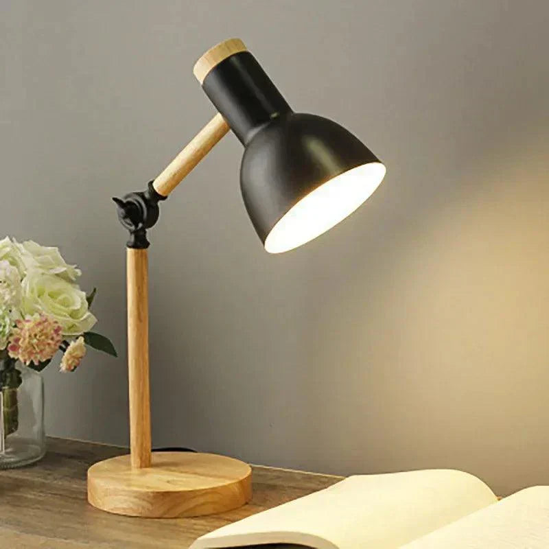 Nordela | Scandinavian Wood Table Lamp With Warm LED