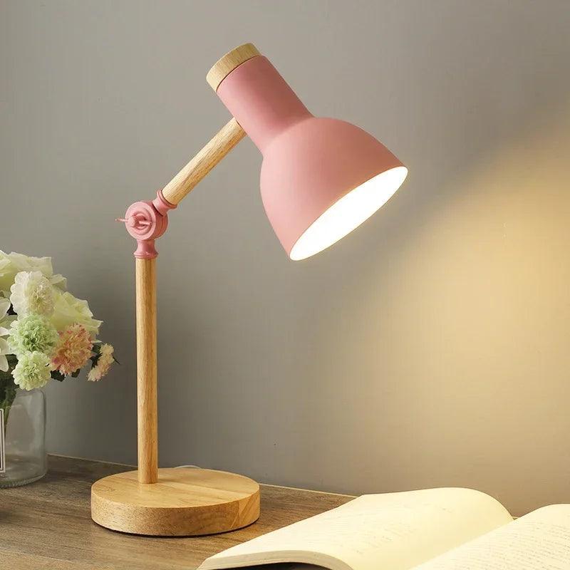 Nordela | Scandinavian Wood Table Lamp With Warm LED