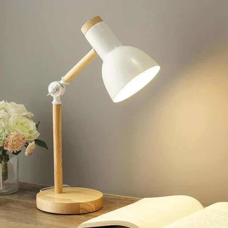 Nordela | Scandinavian Wood Table Lamp With Warm LED