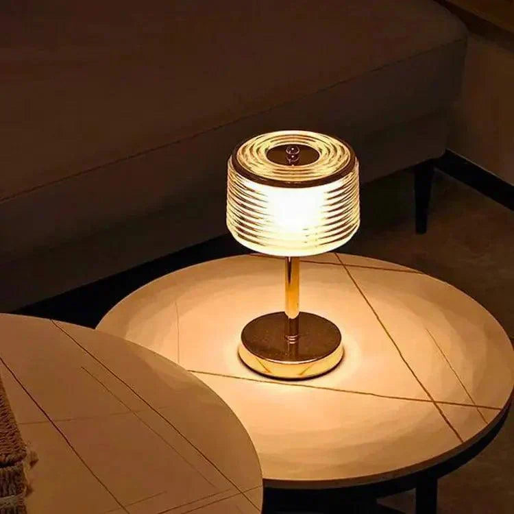 Aurelle Ring Table Lamp With Layered Transparent Shade