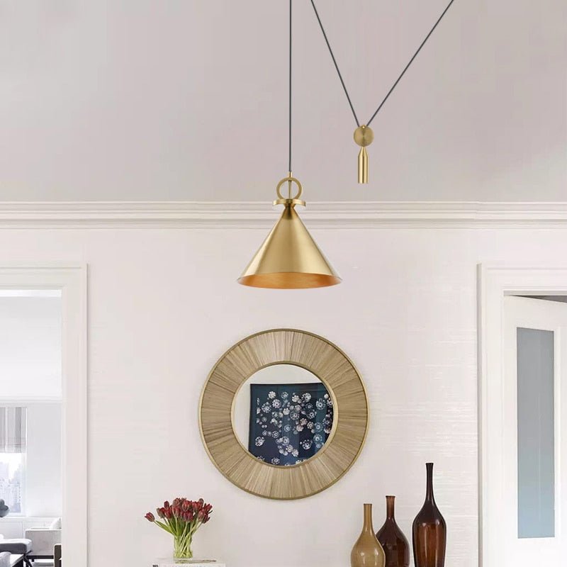 Aureline | Sleek Minimalist Copper Ceiling Pendant Light