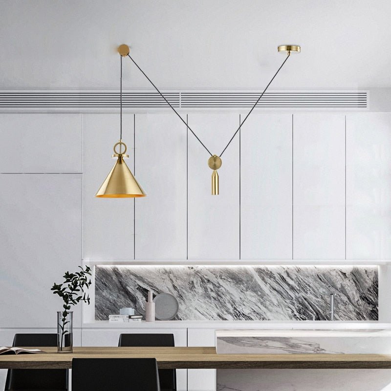 Aureline | Sleek Minimalist Copper Ceiling Pendant Light