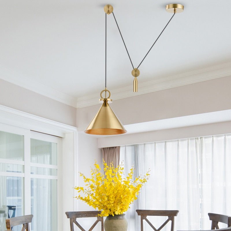 Aureline | Sleek Minimalist Copper Ceiling Pendant Light