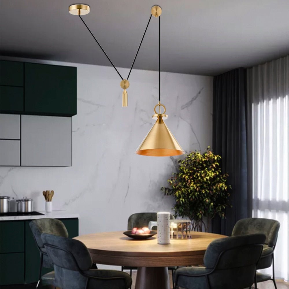 Aureline | Sleek Minimalist Copper Ceiling Pendant Light