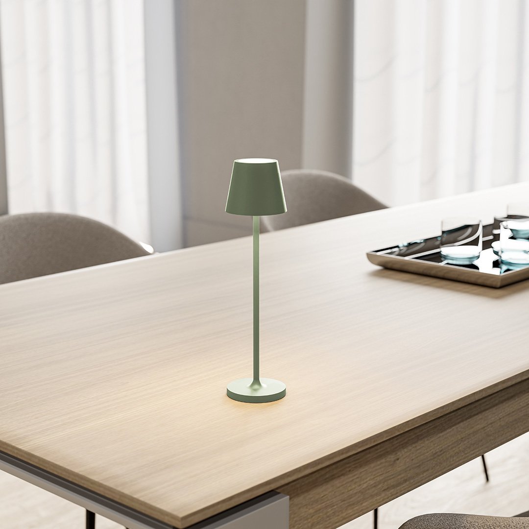 AuraGlow Portable LED Lamp with Touch-Dim Warm Light