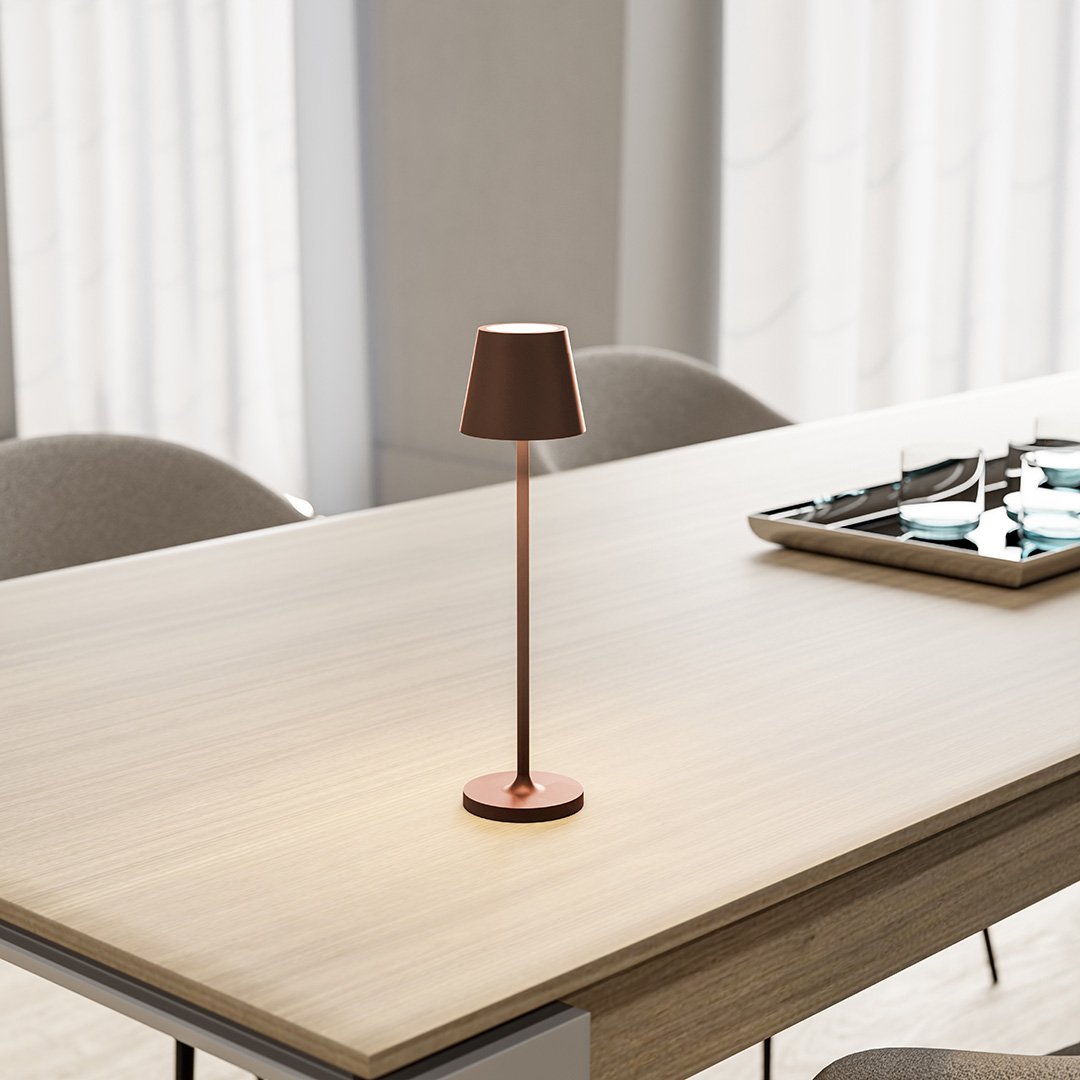 AuraGlow Portable LED Lamp with Touch-Dim Warm Light