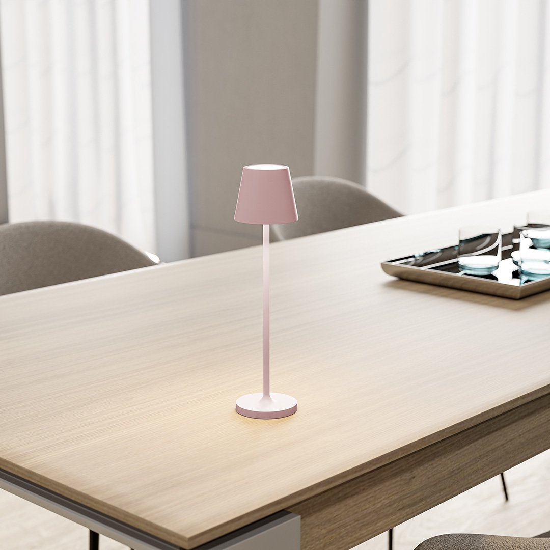 AuraGlow Portable LED Lamp with Touch-Dim Warm Light
