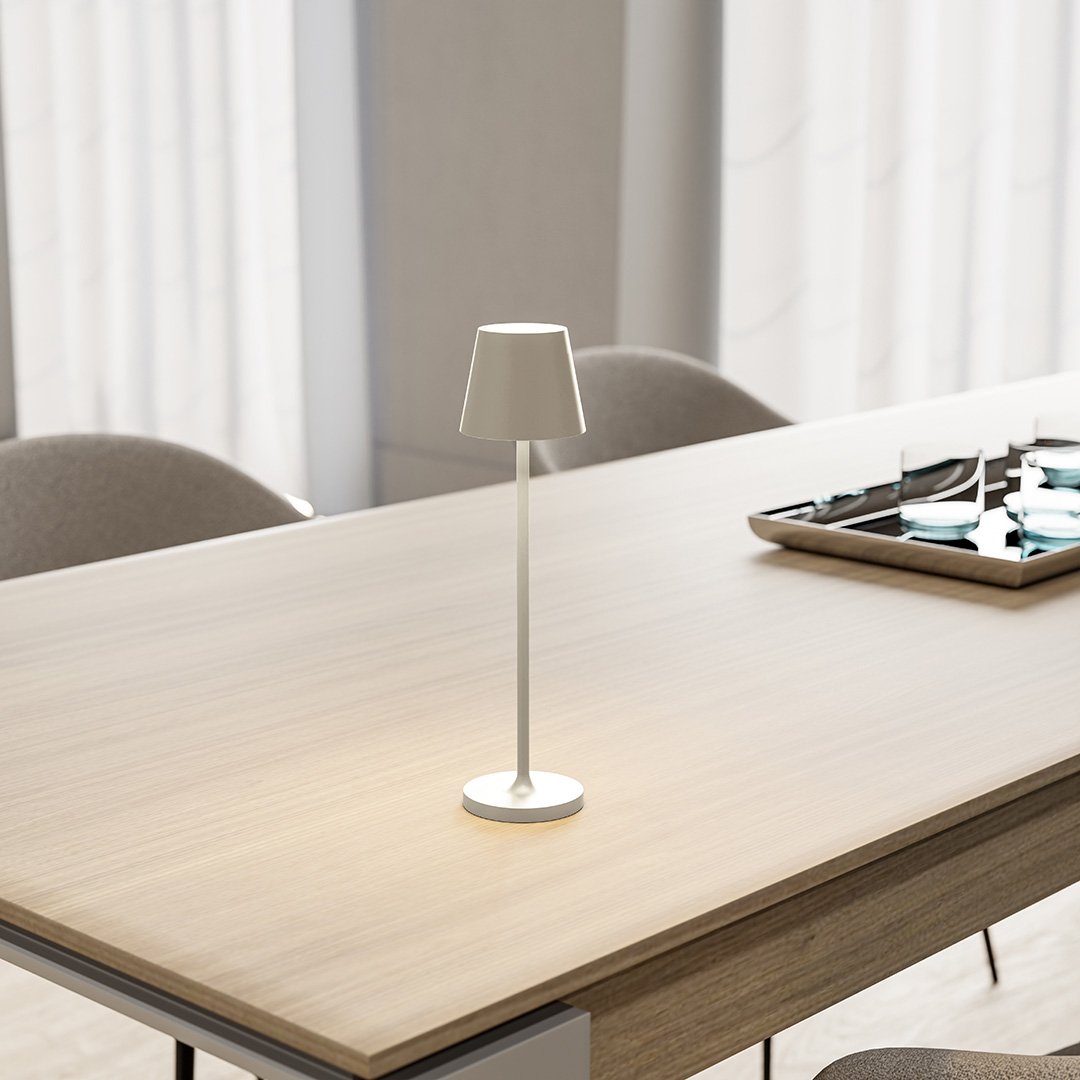 AuraGlow Portable LED Lamp with Touch-Dim Warm Light