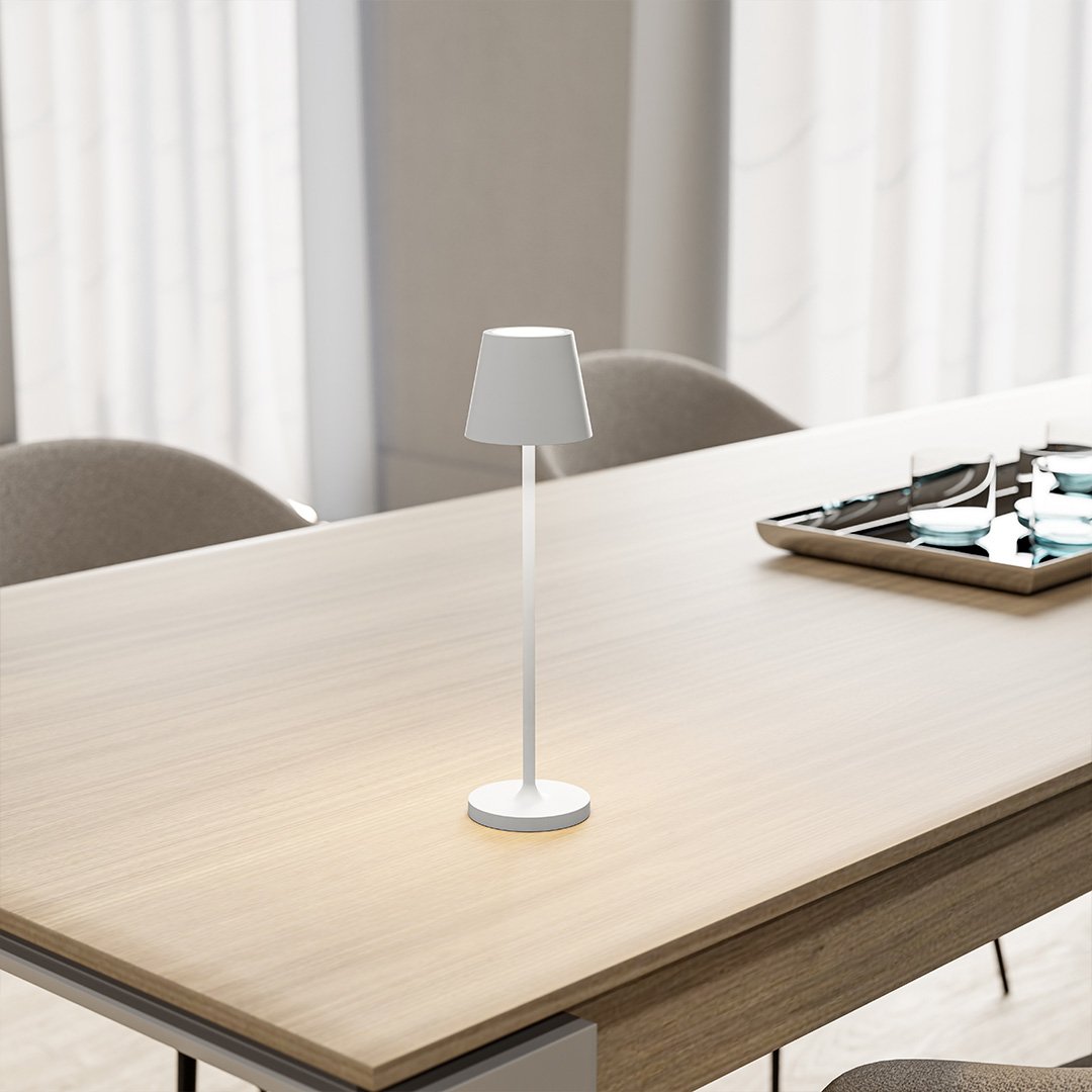AuraGlow Portable LED Lamp with Touch-Dim Warm Light