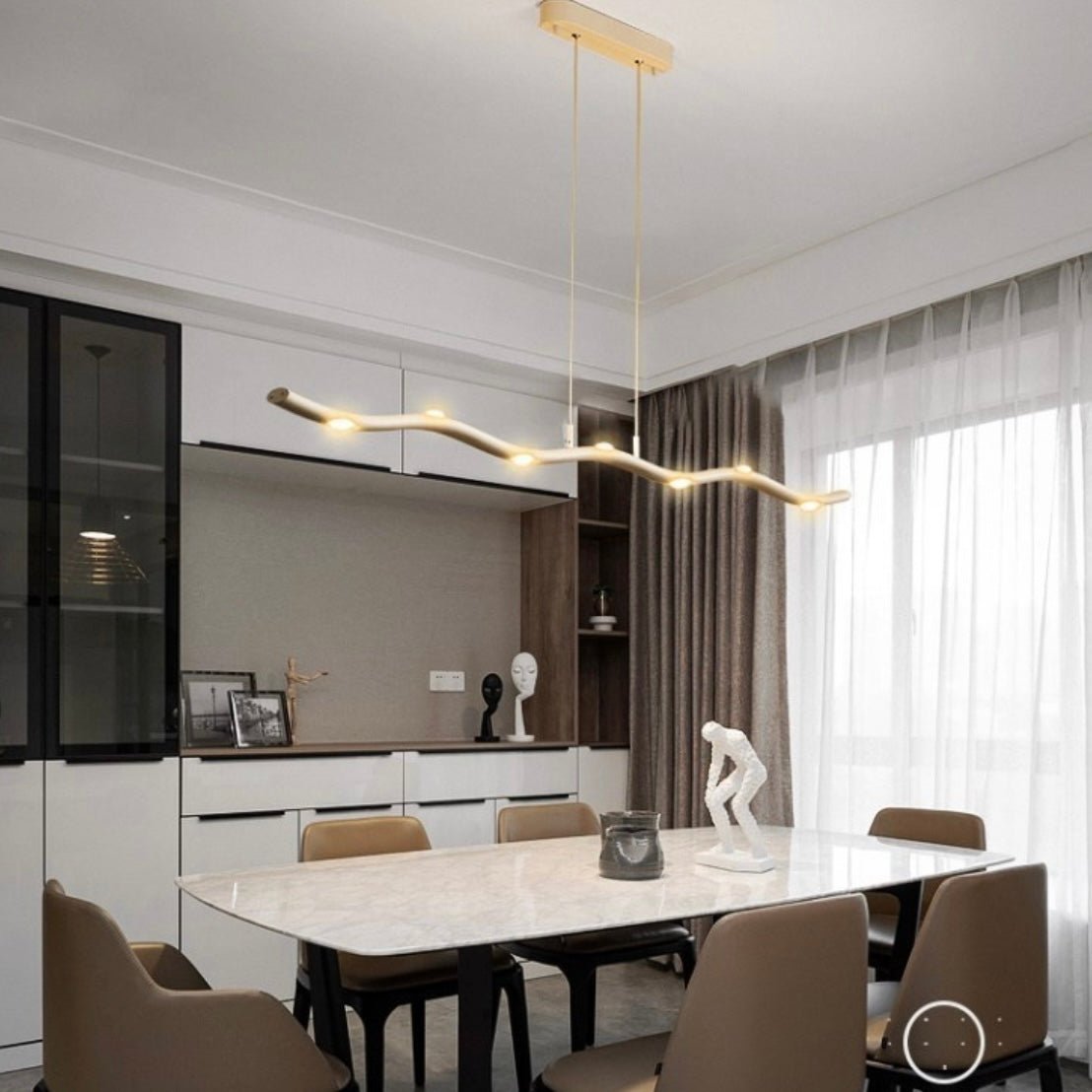 Novara Slim Linear LED Pendant Light for Kitchen Spaces